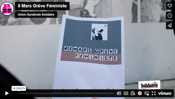 8 mars grève féministe vidéo