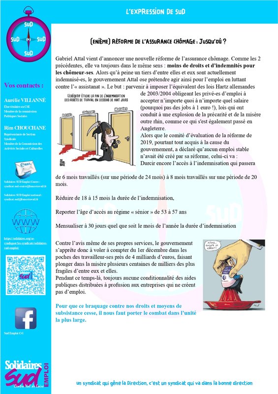 Compte rendu du CSE du 20 et 31/5/2024 - France Travail Région CENTRE 2