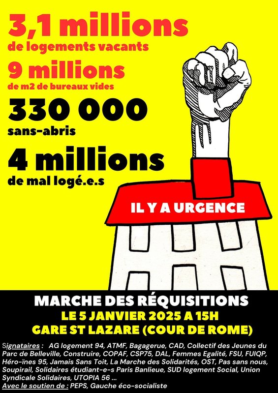 Marche réquisitions 5 janvier 2025