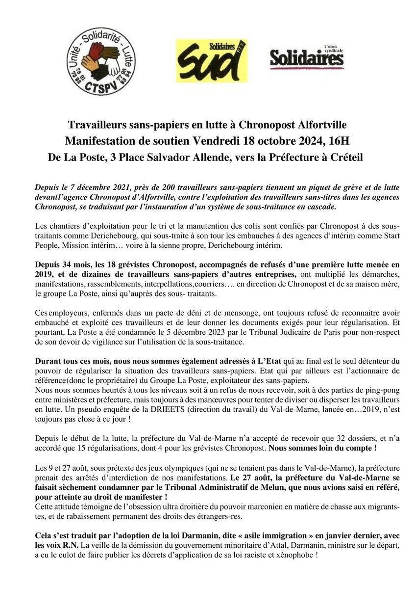 Tract Chrono manif 18 octobre 2024a