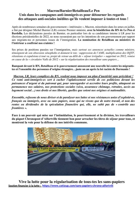 Tract Chrono manif 18 octobre 2024b