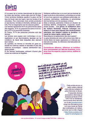 Edito bulletin Solidaires et Egales mars 2022