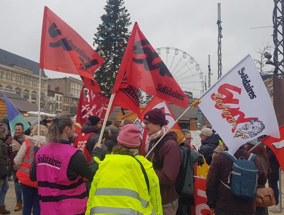 Photo du rassemblement place de Jaude le 10 décembre  2024.