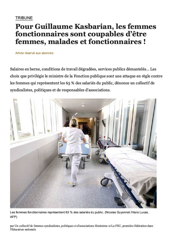 tribune coupable femmes et fonctionnaires