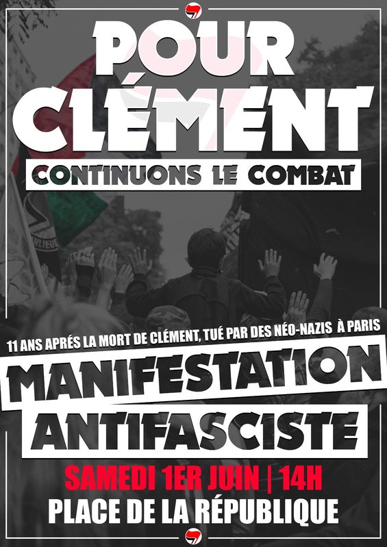 Affiche mobilisation pour Clément